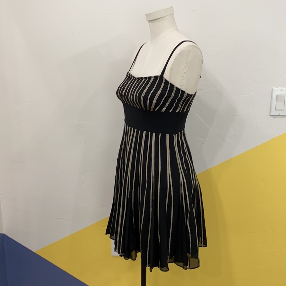 Vintage Silk Guess Striped Minidress Sz 5 - Picture 3 of 6